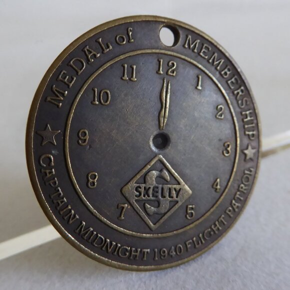 VINTAGE ORIGINAL 1940 CAPTAIN MIDNIGHT DECODER PREMIUM RADIO SHOW BRONZE COIN - Picture 5 of 6